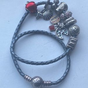 Gray Pandora bracelet with all the charms